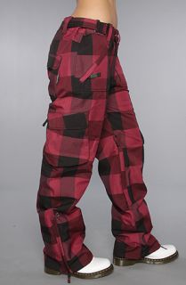 Nikita The Remarkable Snowboarding Pants in Black Beet Red  Karmaloop