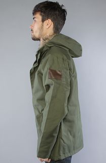 Makia The Raglan Parka in Olive Concrete