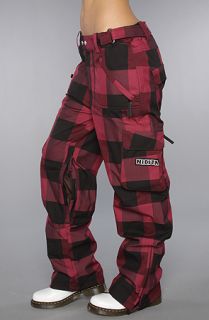 Nikita The Remarkable Snowboarding Pants in Black Beet Red  Karmaloop