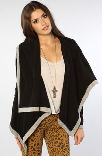 LA Boutique The Ariana Cardigan in Black Gray