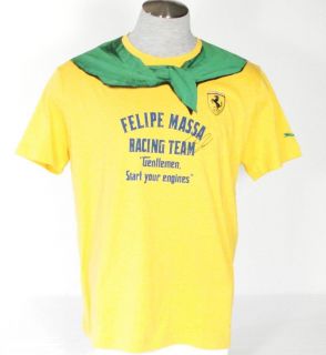 Puma Ferrari Felipe Massa Team Brazil Tee Shirt XL