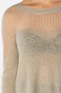 LA Boutique The Spare Me Sweater in Heather Gray