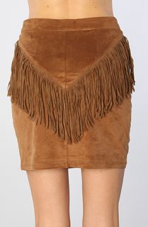  wild ranger stretch faux suede skirt in saddle sale $ 21 95 $ 64 00