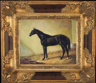 Everard_A Nice Horse In Stable_Original Oil Painting+Wood Frame