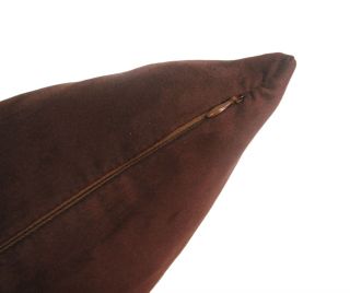 EG01 Brown Soft Faux Leather Micro Suede Cushion Cover Pillow Case