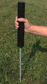  Ground Rod with Post Driver Attached Ground Any Fence Fast