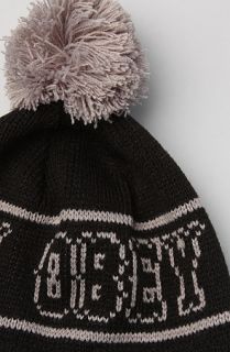 Obey The Grersky Pom Pom Beanie in Black Gray