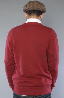 LRG The Hooligang Cardigan in Maroon Concrete