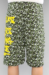 Crooks and Castles The Cheater Camo Boardshorts in Olive Drab