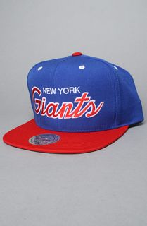 Mitchell & Ness The New York Giants Script 2Tone Snapback Cap in Blue