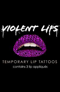 Violent Lips The Purple Cheetah Lip Tattoo