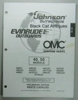 1997 OMC Parts Catalog Evinrude Johnson 40 50 HP Outboards 13 Models