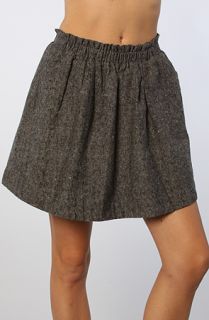 Pretty Penny Stock The Penny Oxford Chambray Skirt in Dark Heather