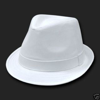 White Basic Woven Fedora Hat Hats Fedoras Size L XL