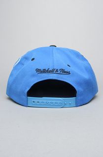 Mitchell & Ness The Wordmark Snapback Hat in Baby Blue Black