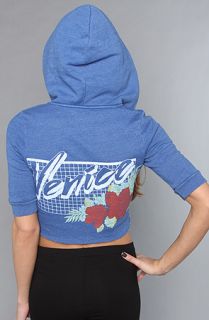 Rebel Yell The Venice Pullover Cropped Hoodie in Royal