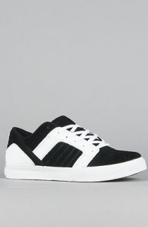 SUPRA The Skylow Sneakers in Black Suede White Action