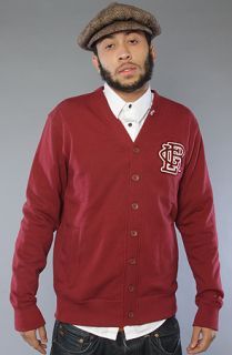 LRG The Hooligang Cardigan in Maroon Concrete