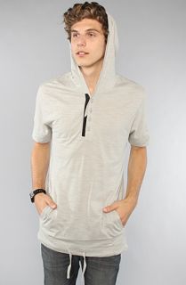 Ezekiel The Bradshaw SS Hooded Henley in Ash Grey