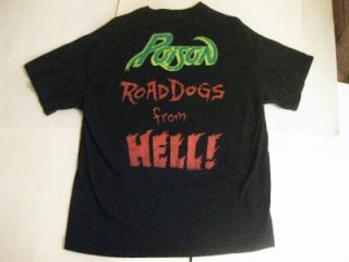 Poison Flesh Blood Tour Concert T Shirt Bret Michaels C C DeVille