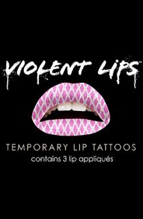 Violent Lips The Light Pink and White Fishnet Lip Tattoo  Karmaloop
