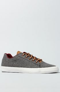 Supera Shoes Assault Sneaker in Grey Wool, Brown and White Karmaloop