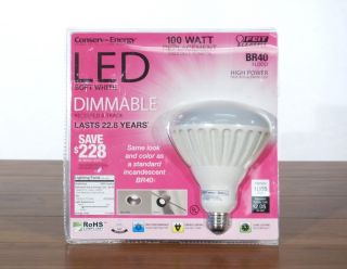 Feit Electric BR40 Flood Dimmable 17W 100W LED Light Bulb 1065 Lumen