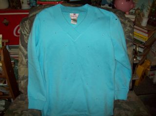 Ladies Quacker Factory Studded sweat Shirt Size Medium