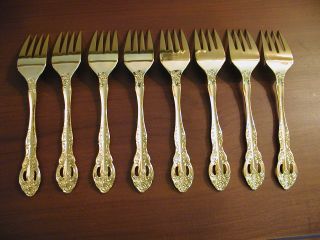 1847 Rogers Bros Is Golden Felice Gold Electroplated Flatware 45 Piece