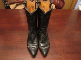 Vtg Tony Lama Womens USA Made Exotic Reptile Leather Western Cowgirl
