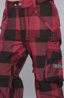 Nikita The Remarkable Snowboarding Pants in Black Beet Red  Karmaloop