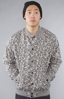 Crooks and Castles The Leopard Stadium Jacket in Blue