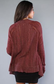 Free People The Hemingway Cape Cardigan in Washed Raspberry