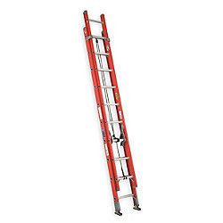 Louisville FE3240 40 Fiberglass Extension Ladder New