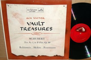  Schubert Heifetz Rubinstein Feuermann Trio 1 LVT 1000 20s 21S