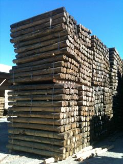  Treated Yellow Pine 5x8 Round Corral Wood Fence Posts Post