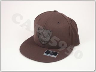 Oakland Raiders Hats Reebok Fitted Caps Football Brown