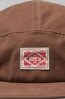 Obey The Trademark 5Panel Hat in Tobacco Brown