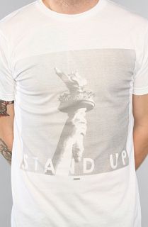 Civil The Stand Up Tee in White Concrete