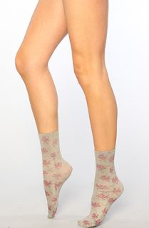 Free People The Molly Boot Sock in Gray Ditsy Floral Combo  Karmaloop