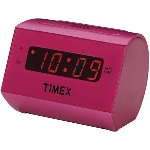 Timex Extra Loud Pink Alarm Clock Snooze and Battery Backup New Free
