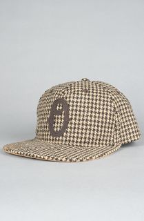 Obey The Old Timers Snapback Cap in Brown Houndstooth