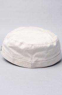 Brixton The Busker Hat in Cream Navy Twill