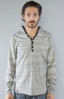 LRG The Tree Line Hooded Henley in Black Heather