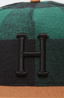 HUF The Classic H Buffalo Check Snapback Cap in Green