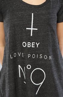 Obey The No 9 Oversized TriBlend Tee Concrete