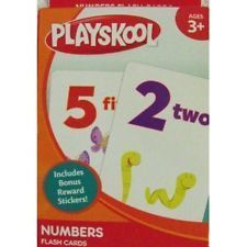 New PlaySkool 36 Numbers Flash Cards Rewards Stickers Educational