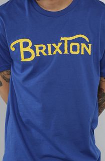 Brixton The Dex Tee in Royal Concrete Culture