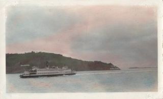 Hand Colored Yerba Buena CA Southern Pacific Ferry 1920