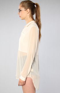 Free People The Best of Both Worlds Buttondown Top in Ivory